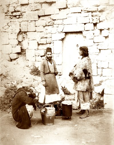 Kaffeehändler in Jerusalem, ca. 1867-81 von Bonfils Studio